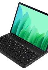 NoXx Hoesje Geschikt voor Samsung Galaxy Tab A7 Hoesje Toetsenbord Hoes Met Screenprotector - Hoes Geschikt voor Samsung Tab A7 Keyboard Case Book Cover - Rosé goud