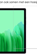 NoXx Hoesje Geschikt voor Samsung Galaxy Tab A7 Hoesje Toetsenbord Hoes Met Screenprotector - Hoes Geschikt voor Samsung Tab A7 Keyboard Case Book Cover - Rosé goud