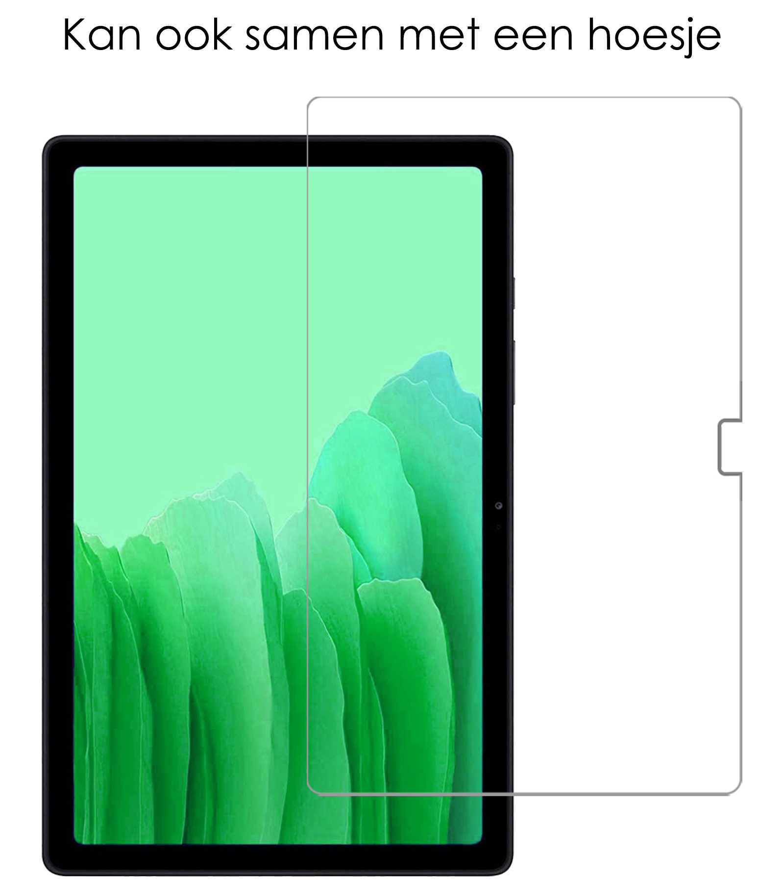 NoXx Hoesje Geschikt voor Samsung Galaxy Tab A7 Hoesje Toetsenbord Hoes Met Screenprotector - Hoes Geschikt voor Samsung Tab A7 Keyboard Case Book Cover - Rosé goud