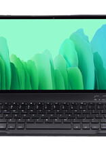 NoXx Hoesje Geschikt voor Samsung Galaxy Tab A7 Hoesje Toetsenbord Hoes Met Screenprotector - Hoes Geschikt voor Samsung Tab A7 Keyboard Case Book Cover - Zwart