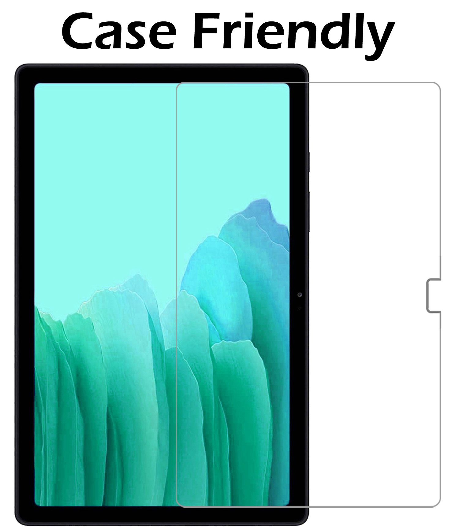 Nomfy Hoes Geschikt voor Samsung Galaxy Tab A7 Hoes Toetsenbord Hoes Case Book Cover Hoesje Met Screenprotector - Hoesje Geschikt voor Samsung Tab A7 Keyboard Hoes - Donkerblauw