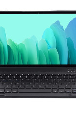 Nomfy Hoes Geschikt voor Samsung Galaxy Tab A7 Hoes Toetsenbord Hoes Case Book Cover Hoesje Met Screenprotector - Hoesje Geschikt voor Samsung Tab A7 Keyboard Hoes - Goud