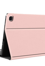 Nomfy Hoes Geschikt voor Samsung Galaxy Tab A7 Hoes Toetsenbord Hoes Case Book Cover Hoesje Met Screenprotector - Hoesje Geschikt voor Samsung Tab A7 Keyboard Hoes - Rosé goud