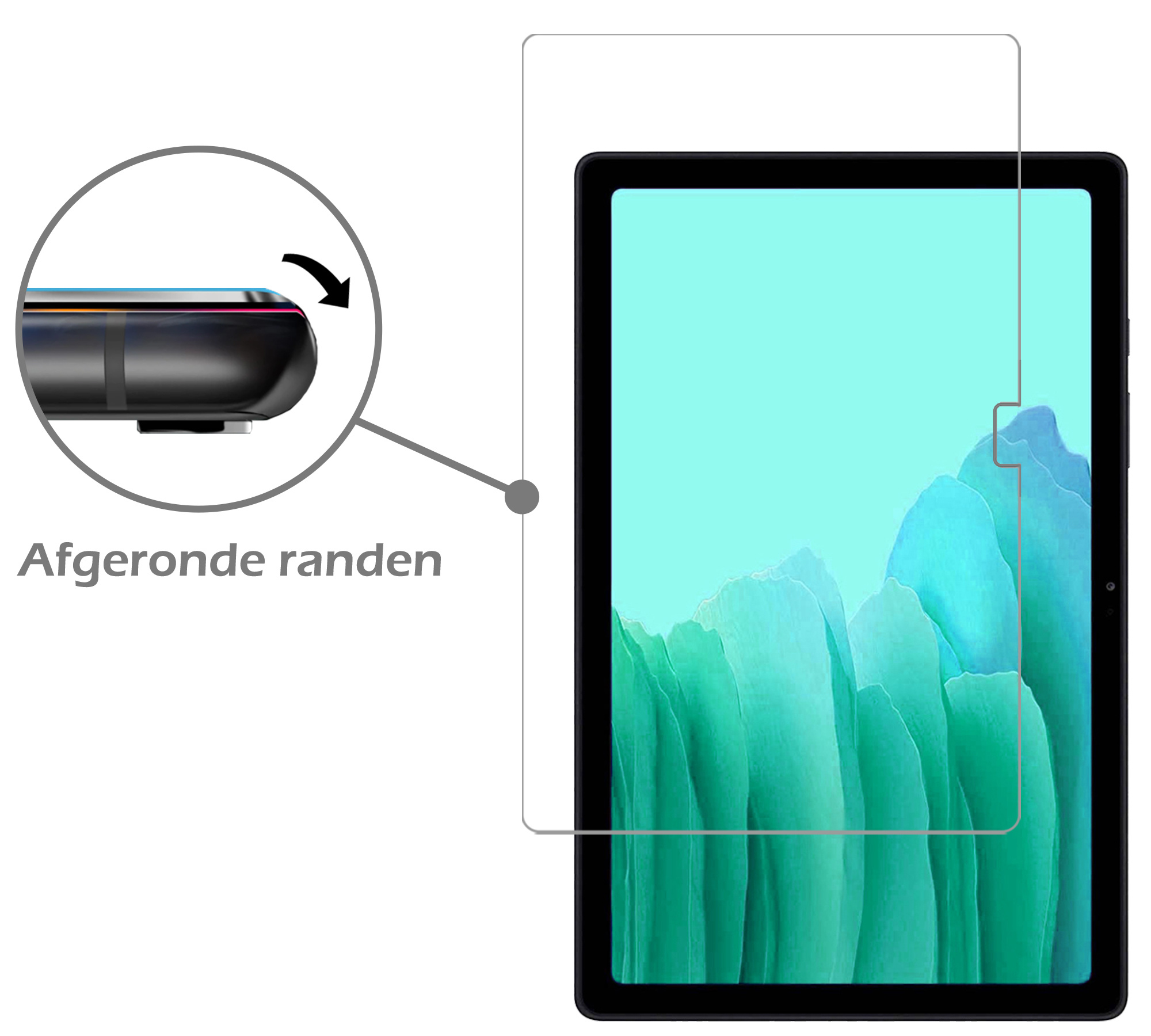 Nomfy Hoes Geschikt voor Samsung Galaxy Tab A7 Hoes Toetsenbord Hoes Case Book Cover Hoesje Met Screenprotector - Hoesje Geschikt voor Samsung Tab A7 Keyboard Hoes - Rosé goud