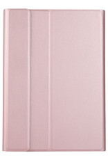 BASEY. Hoesje Geschikt voor Samsung Galaxy Tab S6 Lite Toetsenbord Hoes Book Case - Hoes Geschikt voor Samsung Tab S6 Lite Toetsenbord Hoesje Keyboard Cover - Rosé goud