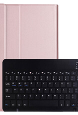 Nomfy Hoes Geschikt voor Samsung Galaxy Tab S6 Lite Hoes Toetsenbord Hoes Case Book Cover Hoesje - Hoesje Geschikt voor Samsung Tab S6 Lite Keyboard Hoes - Rosé goud