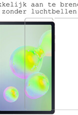 BASEY. Hoesje Geschikt voor Samsung Galaxy Tab S6 Lite Toetsenbord Hoes Book Case Met Screenprotector - Hoes Geschikt voor Samsung Tab S6 Lite Toetsenbord Hoesje Keyboard Cover - Zwart