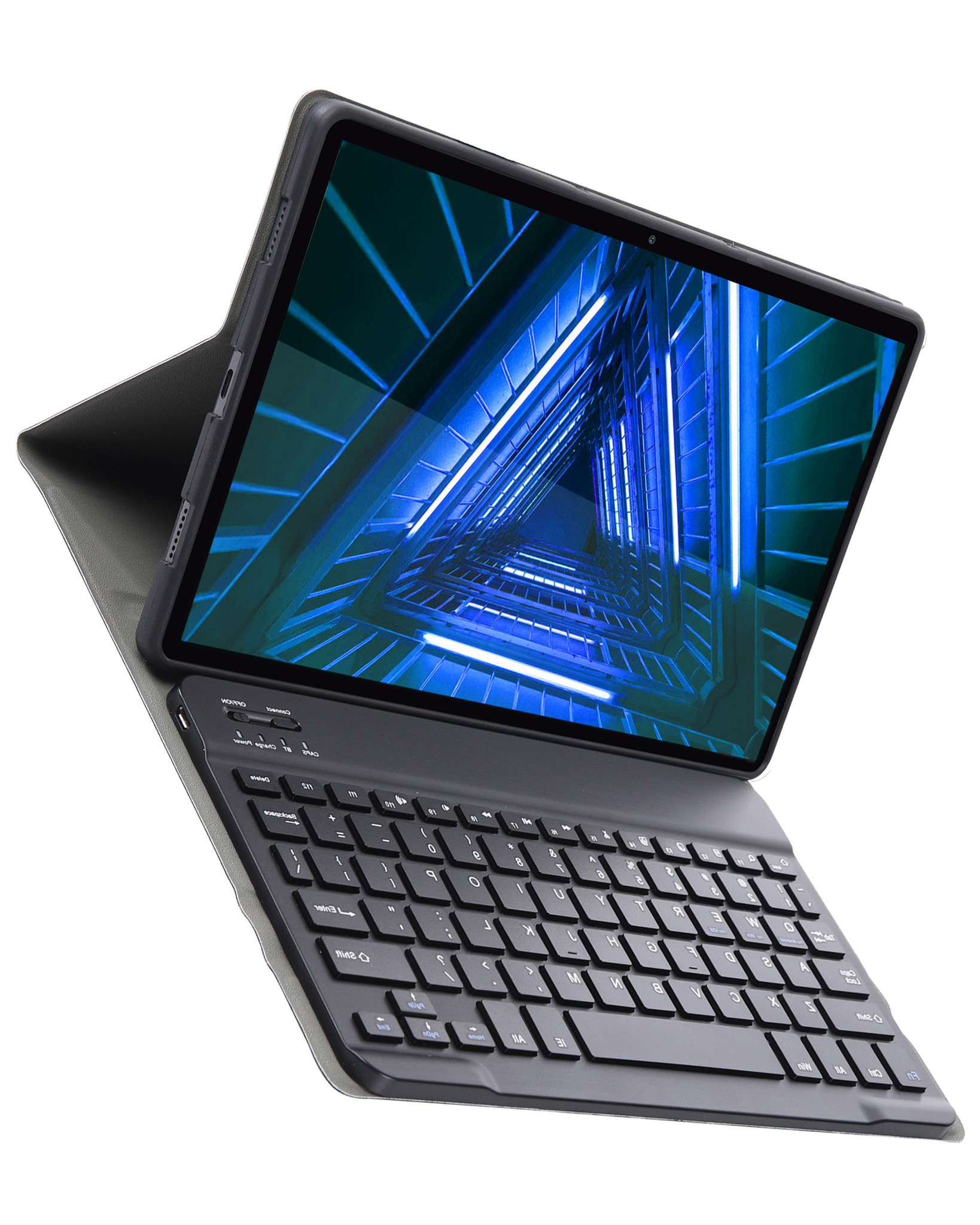 BASEY. Hoesje Geschikt voor Lenovo Tab M10 FHD Plus 2nd Gen Toetsenbord Hoes Book Case - Hoes Geschikt voor Lenovo Tab M10 FHD Plus (2e Gen) Toetsenbord Hoesje Keyboard Cover - Zwart