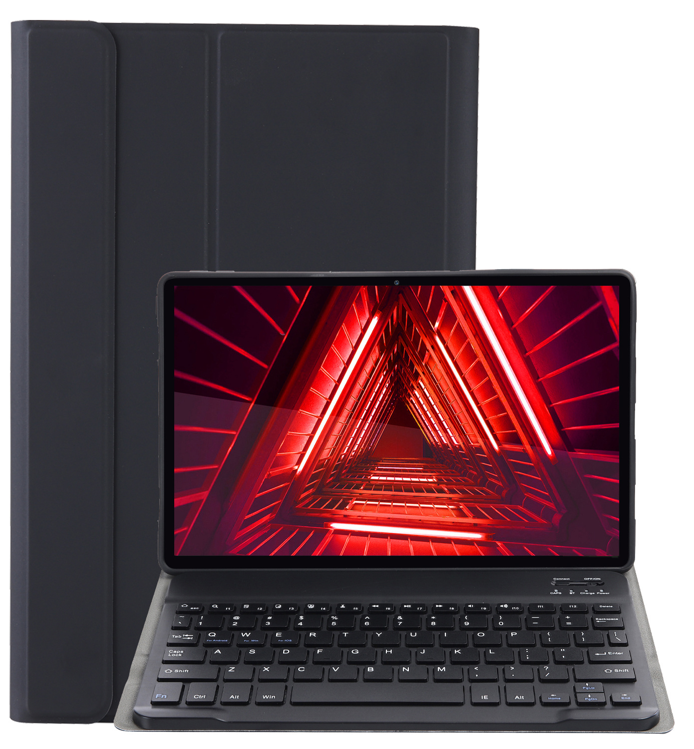 NoXx Hoesje Geschikt voor Lenovo Tab M10 FHD Plus 2nd Gen Hoesje Toetsenbord Hoes - Hoes Geschikt voor Lenovo Tab M10 FHD Plus (2e Gen) Keyboard Case Book Cover - Zwart