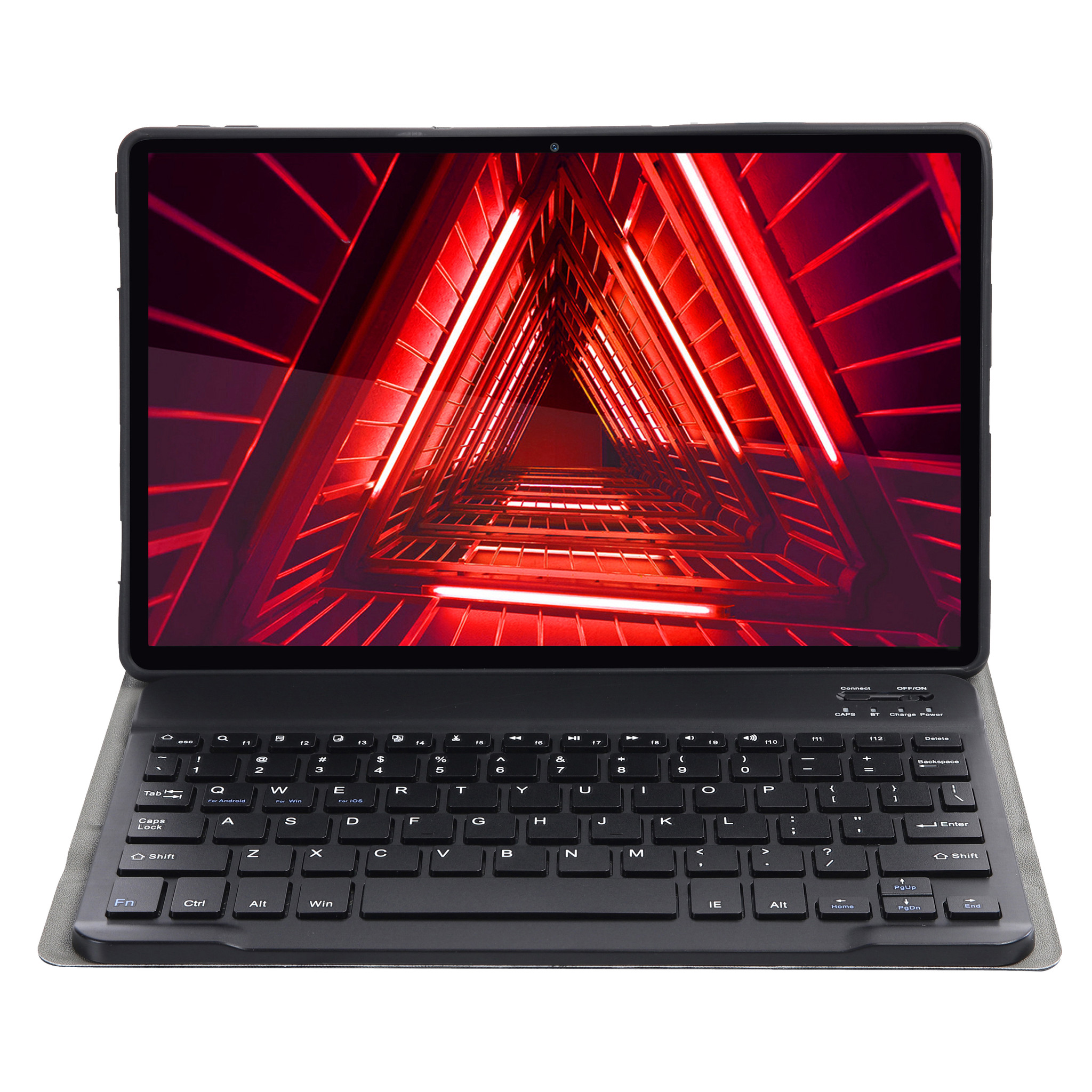 NoXx Hoesje Geschikt voor Lenovo Tab M10 FHD Plus 2nd Gen Hoesje Toetsenbord Hoes - Hoes Geschikt voor Lenovo Tab M10 FHD Plus (2e Gen) Keyboard Case Book Cover - Zwart