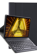 Nomfy Hoes Geschikt voor Lenovo Tab M10 FHD Plus 2nd Gen Hoes Toetsenbord Hoes Case Book Cover Hoesje - Hoesje Geschikt voor Lenovo Tab M10 FHD Plus (2e Gen) Keyboard Hoes - Zwart