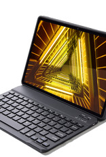 Nomfy Hoes Geschikt voor Lenovo Tab M10 FHD Plus 2nd Gen Hoes Toetsenbord Hoes Case Book Cover Hoesje - Hoesje Geschikt voor Lenovo Tab M10 FHD Plus (2e Gen) Keyboard Hoes - Zwart