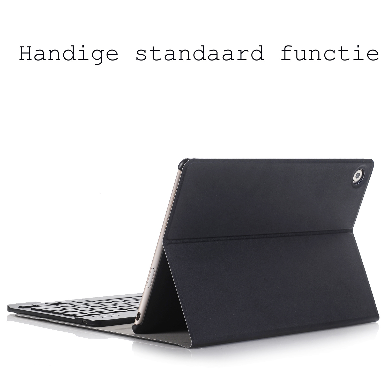 BASEY. Hoesje Geschikt voor Lenovo Tab M10 FHD Plus 2nd Gen Toetsenbord Hoes Book Case Met Screenprotector - Hoes Geschikt voor Lenovo Tab M10 FHD Plus (2e Gen) Toetsenbord Hoesje Keyboard Cover - Zwart