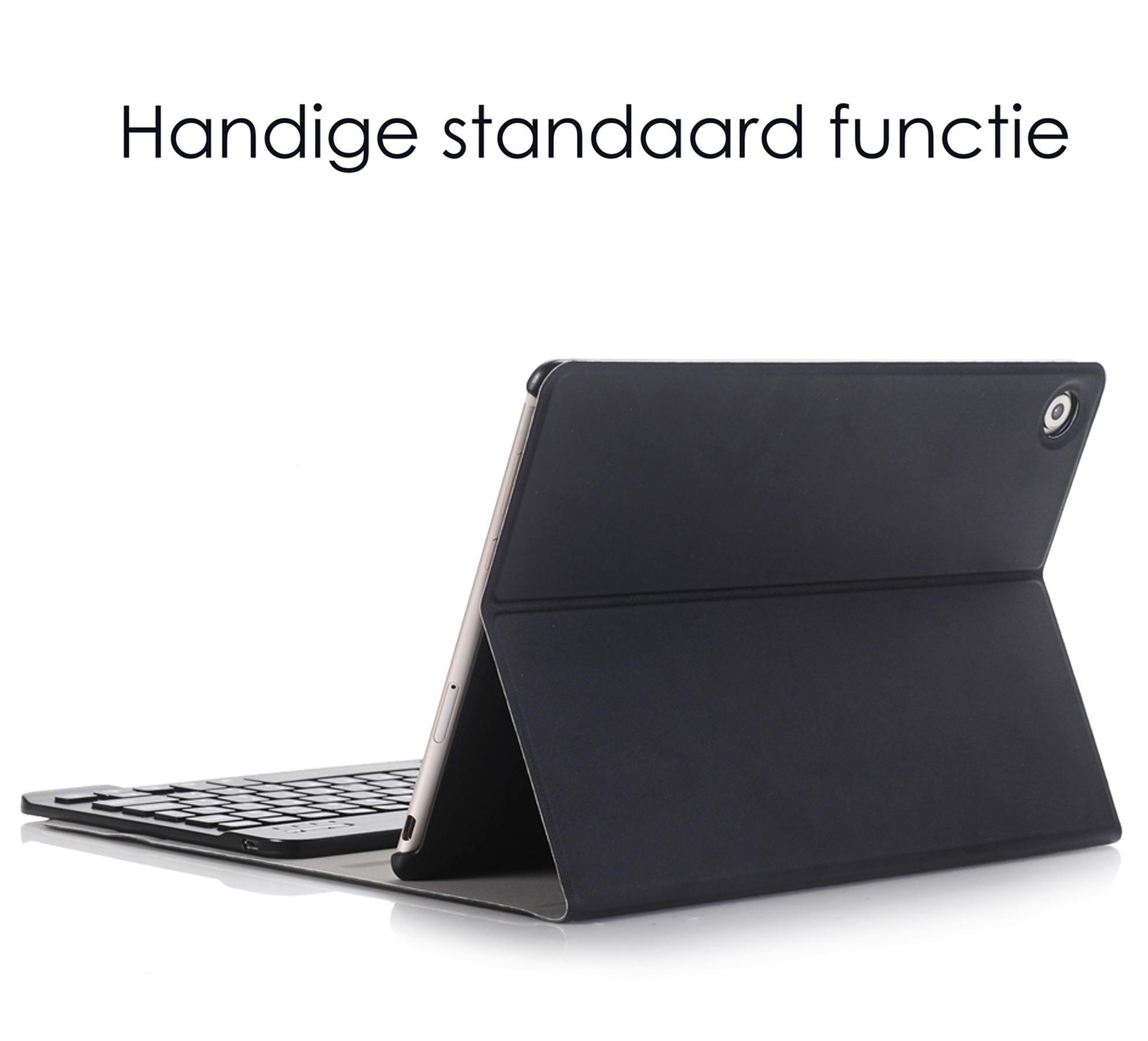 NoXx Hoesje Geschikt voor Lenovo Tab M10 FHD Plus 2nd Gen Hoesje Toetsenbord Hoes Met Screenprotector - Hoes Geschikt voor Lenovo Tab M10 FHD Plus (2e Gen) Keyboard Case Book Cover - Zwart