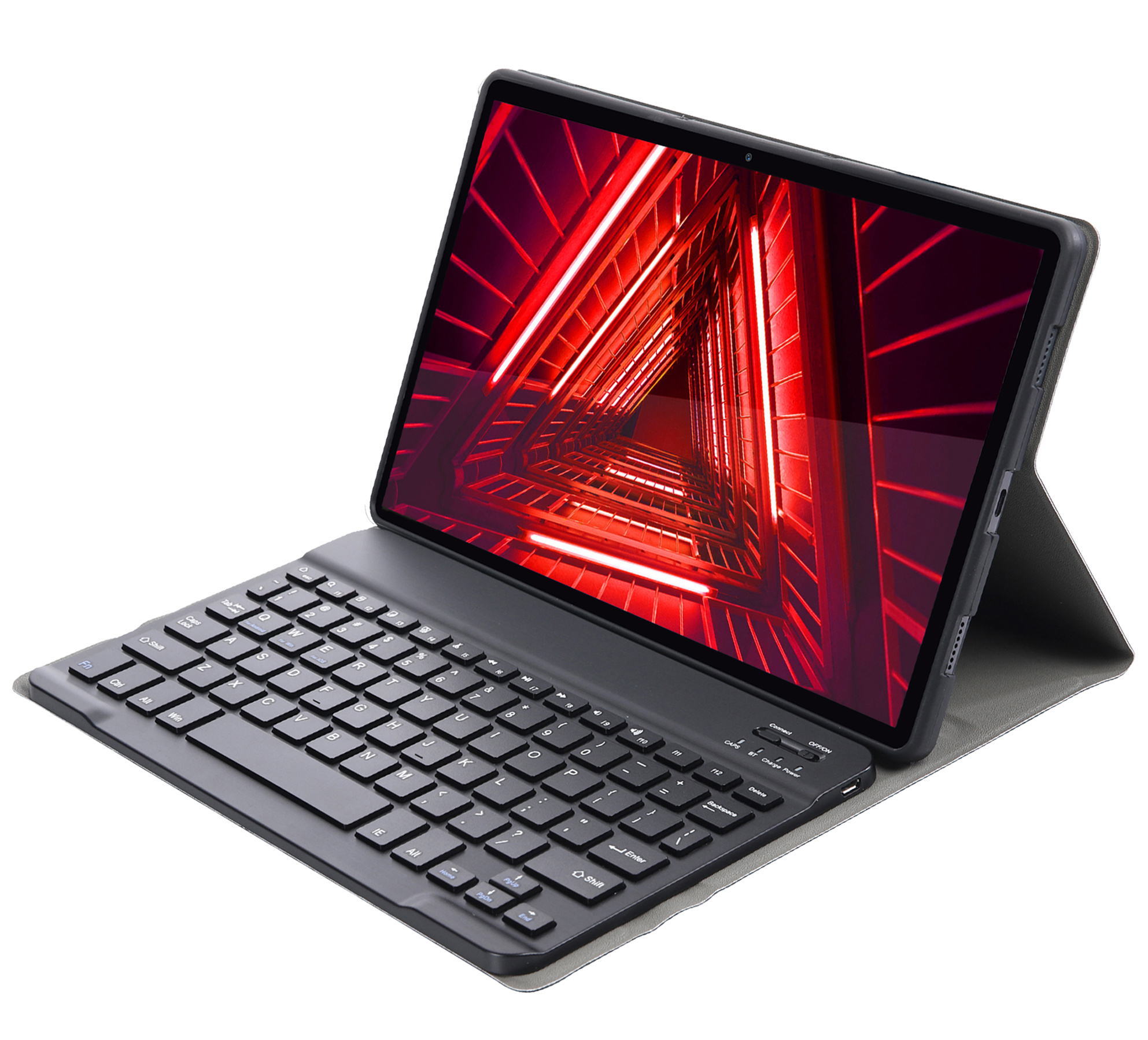 NoXx Hoesje Geschikt voor Lenovo Tab M10 FHD Plus 2nd Gen Hoesje Toetsenbord Hoes Met Screenprotector - Hoes Geschikt voor Lenovo Tab M10 FHD Plus (2e Gen) Keyboard Case Book Cover - Zwart