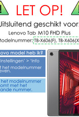 NoXx Hoesje Geschikt voor Lenovo Tab M10 FHD Plus 2nd Gen Hoesje Toetsenbord Hoes Met Screenprotector - Hoes Geschikt voor Lenovo Tab M10 FHD Plus (2e Gen) Keyboard Case Book Cover - Zwart