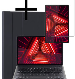 NoXx NoXx Lenovo M10 FHD Plus (2e generatie) Toetsenbordhoes Met Screenprotector - Zwart
