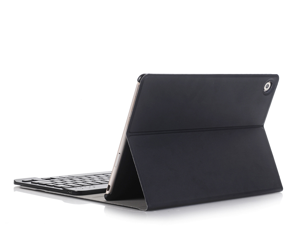 Nomfy Hoes Geschikt voor Lenovo Tab M10 FHD Plus 2nd Gen Hoes Toetsenbord Hoes Case Book Cover Hoesje Met Screenprotector - Hoesje Geschikt voor Lenovo Tab M10 FHD Plus (2e Gen) Keyboard Hoes - Zwart