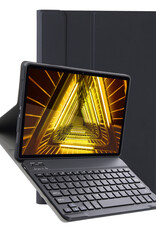 Nomfy Hoes Geschikt voor Lenovo Tab M10 FHD Plus 2nd Gen Hoes Toetsenbord Hoes Case Book Cover Hoesje Met Screenprotector - Hoesje Geschikt voor Lenovo Tab M10 FHD Plus (2e Gen) Keyboard Hoes - Zwart