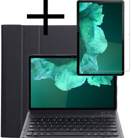 NoXx NoXx Lenovo P11 Toetsenbordhoes Met Screenprotector - Zwart