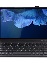 Nomfy Hoes Geschikt voor Lenovo Tab P11 Hoes Toetsenbord Hoes Case Book Cover Hoesje Met Screenprotector - Hoesje Geschikt voor Lenovo Tab P11 Keyboard Hoes - Zwart