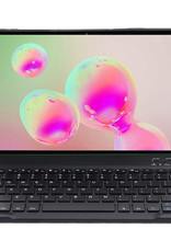 NoXx Hoesje Geschikt voor Samsung Galaxy Tab S6 Lite Hoesje Toetsenbord Hoes - Hoes Geschikt voor Samsung Tab S6 Lite Keyboard Case Book Cover - Rosé goud