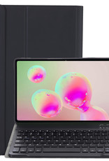 NoXx Hoesje Geschikt voor Samsung Galaxy Tab S6 Lite Hoesje Toetsenbord Hoes - Hoes Geschikt voor Samsung Tab S6 Lite Keyboard Case Book Cover - Zwart
