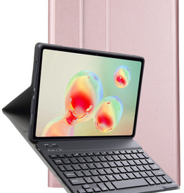Nomfy Nomfy Samsung Galaxy Tab S6 Lite Toetsenbordhoes - Rose Goud