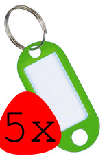 BASEY. Sleutellabels Sleutelhanger Sleutellabel Bagagelabel Naamlabels - Groen - 5x