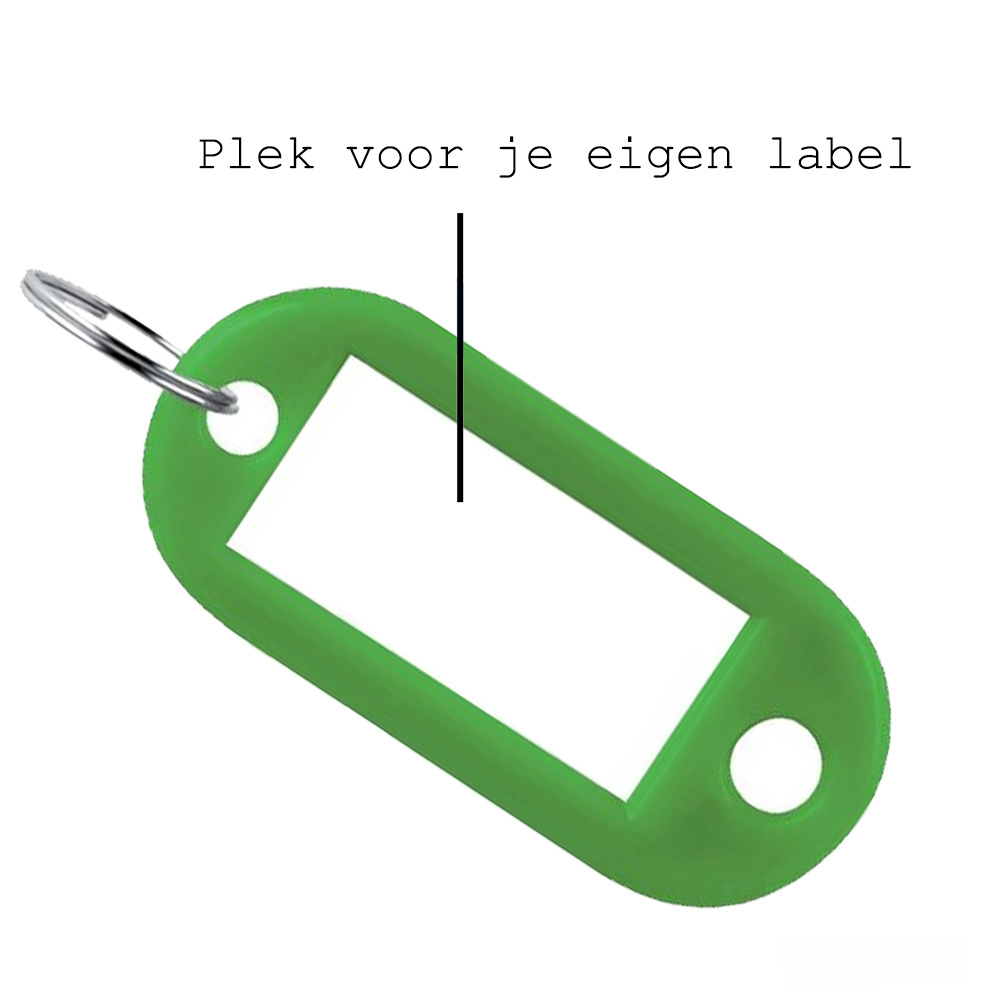 BASEY. Sleutellabels Sleutelhanger Sleutellabel Bagagelabel Naamlabels - Groen - 5x