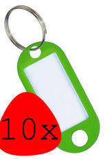 BASEY. Sleutellabels Sleutelhanger Sleutellabel Bagagelabel Naamlabels - Groen - 10x