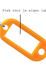 BASEY. Sleutellabels Sleutelhanger Sleutellabel Bagagelabel Naamlabels - Oranje - 5x