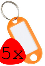 BASEY. Sleutellabels Sleutelhanger Sleutellabel Bagagelabel Naamlabels - Oranje - 5x