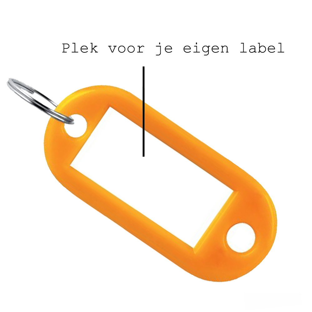 BASEY. Sleutellabels Sleutelhanger Sleutellabel Bagagelabel Naamlabels - Oranje - 10x