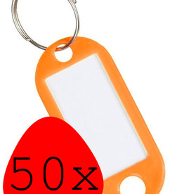 BASEY. Sleutehangerlabels - Oranje - 50 PACK