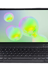 BASEY. Hoesje Geschikt voor Samsung Galaxy Tab S6 Lite Toetsenbord Hoes Book Case Met Screenprotector - Hoes Geschikt voor Samsung Tab S6 Lite Toetsenbord Hoesje Keyboard Cover - Zwart