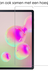 NoXx Hoesje Geschikt voor Samsung Galaxy Tab S6 Lite Hoesje Toetsenbord Hoes Met Screenprotector - Hoes Geschikt voor Samsung Tab S6 Lite Keyboard Case Book Cover - Goud