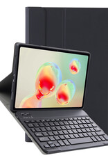 Nomfy Hoes Geschikt voor Samsung Galaxy Tab S6 Lite Hoes Toetsenbord Hoes Case Book Cover Hoesje Met Screenprotector - Hoesje Geschikt voor Samsung Tab S6 Lite Keyboard Hoes - Zwart