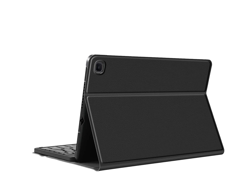 Nomfy Hoes Geschikt voor Samsung Galaxy Tab S6 Lite Hoes Toetsenbord Hoes Case Book Cover Hoesje Met Screenprotector - Hoesje Geschikt voor Samsung Tab S6 Lite Keyboard Hoes - Zwart