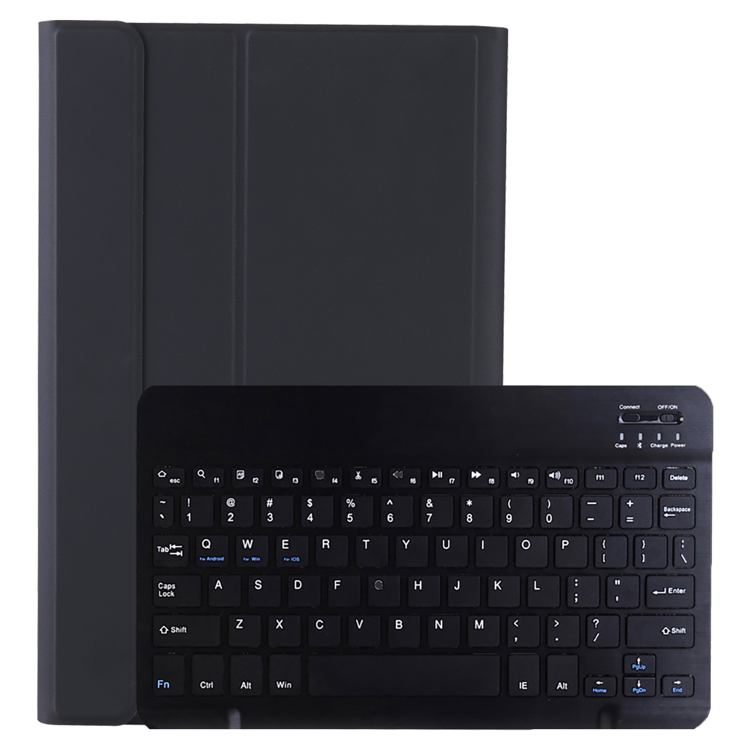 Nomfy Hoes Geschikt voor Samsung Galaxy Tab S6 Lite Hoes Toetsenbord Hoes Case Book Cover Hoesje Met Screenprotector - Hoesje Geschikt voor Samsung Tab S6 Lite Keyboard Hoes - Zwart