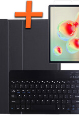Nomfy Hoes Geschikt voor Samsung Galaxy Tab S6 Lite Hoes Toetsenbord Hoes Case Book Cover Hoesje Met Screenprotector - Hoesje Geschikt voor Samsung Tab S6 Lite Keyboard Hoes - Zwart