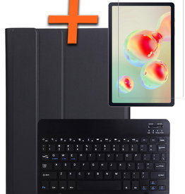 Nomfy Nomfy Samsung Galaxy Tab S6 Lite Toetsenbordhoes Met Screenprotector - Zwart