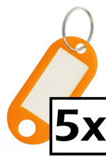Sleutelhanger Sleutellabel Bagage Label Sleutel Naamlabel - Oranje - 5x