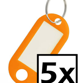 NoXx Sleutehangerlabels - Oranje - 5 PACK