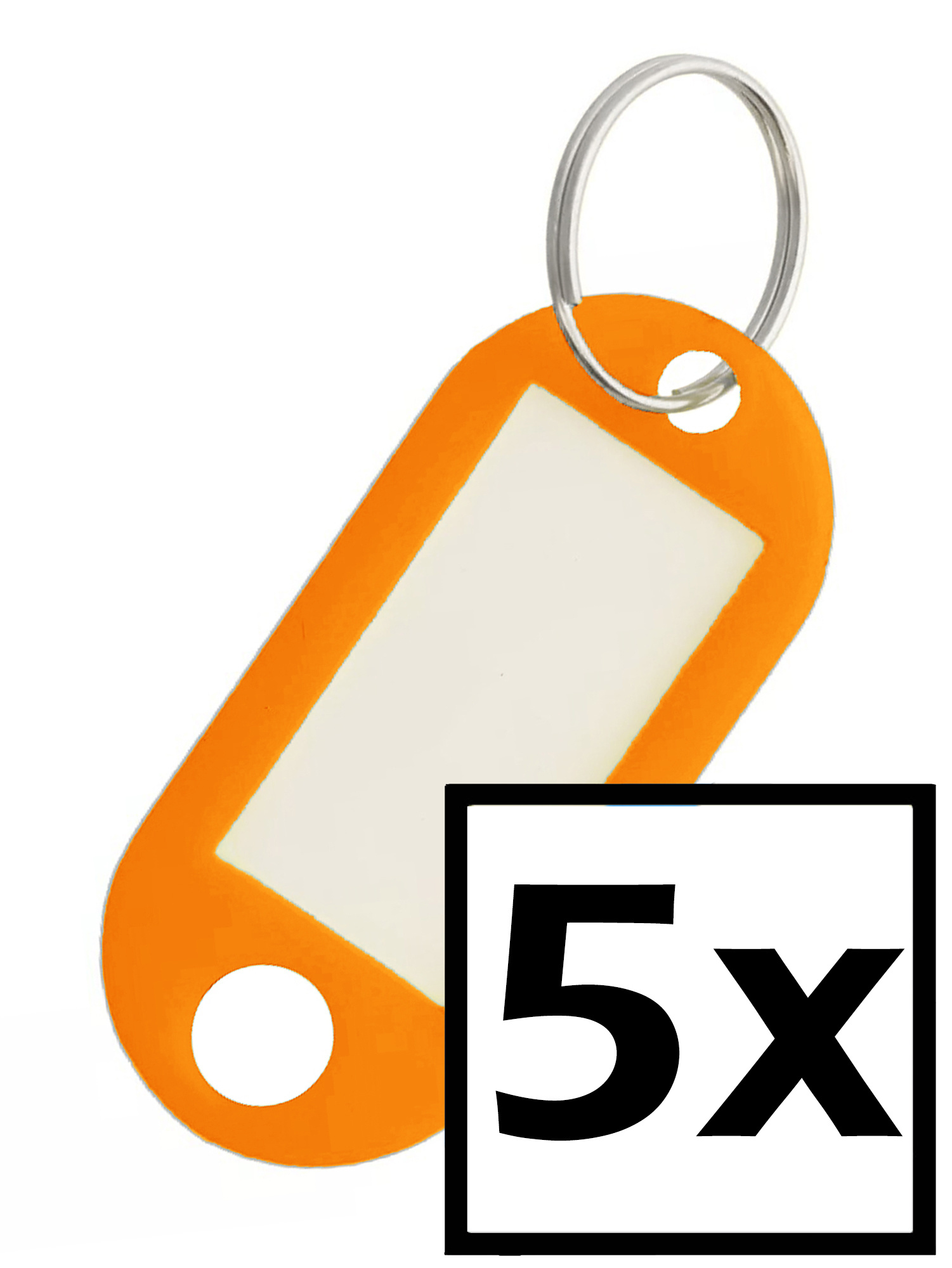 Sleutelhanger Sleutellabel Bagage Label Sleutel Naamlabel - Oranje - 5x