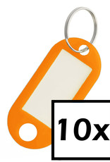 NoXx Sleutelhanger Sleutellabel Bagage Label Sleutel Naamlabel - Oranje - 10x