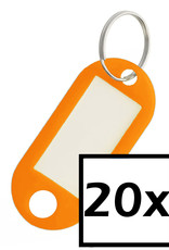 NoXx Sleutelhanger Sleutellabel Bagage Label Sleutel Naamlabel - Oranje - 20x