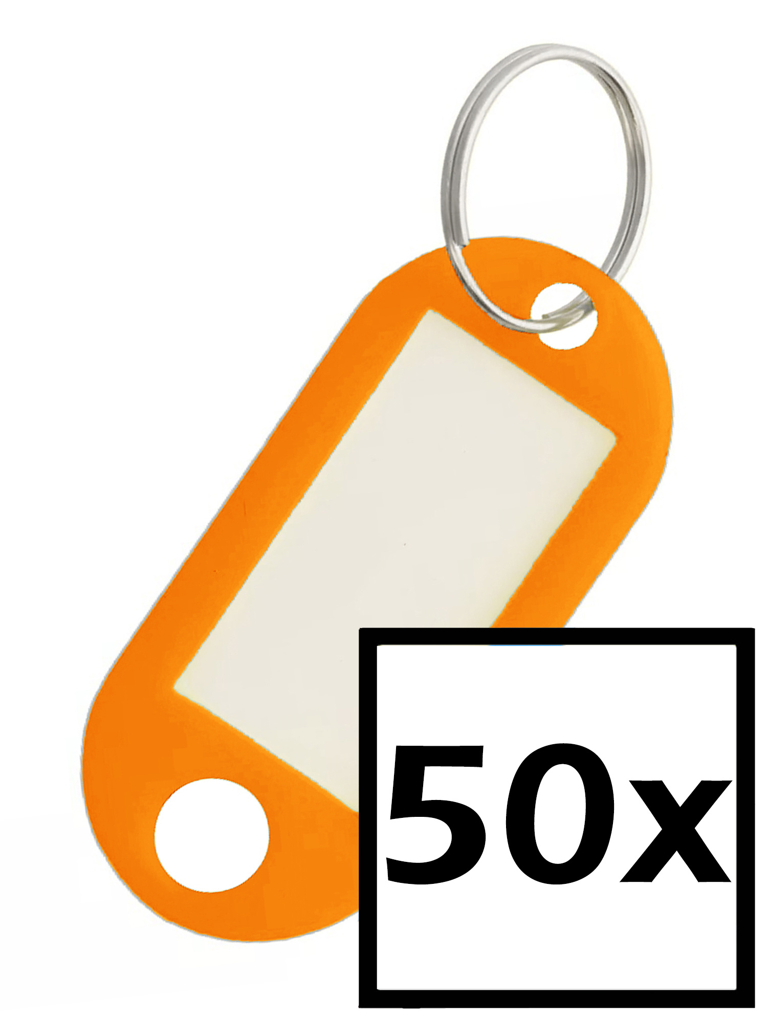 NoXx Sleutelhanger Sleutellabel Bagage Label Sleutel Naamlabel - Oranje - 50x