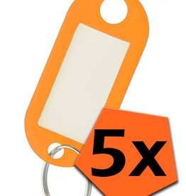 Nomfy Nomfy Sleutehangerlabels - Oranje - 5 PACK