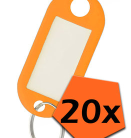 Nomfy Sleutehangerlabels - Oranje - 20 PACK